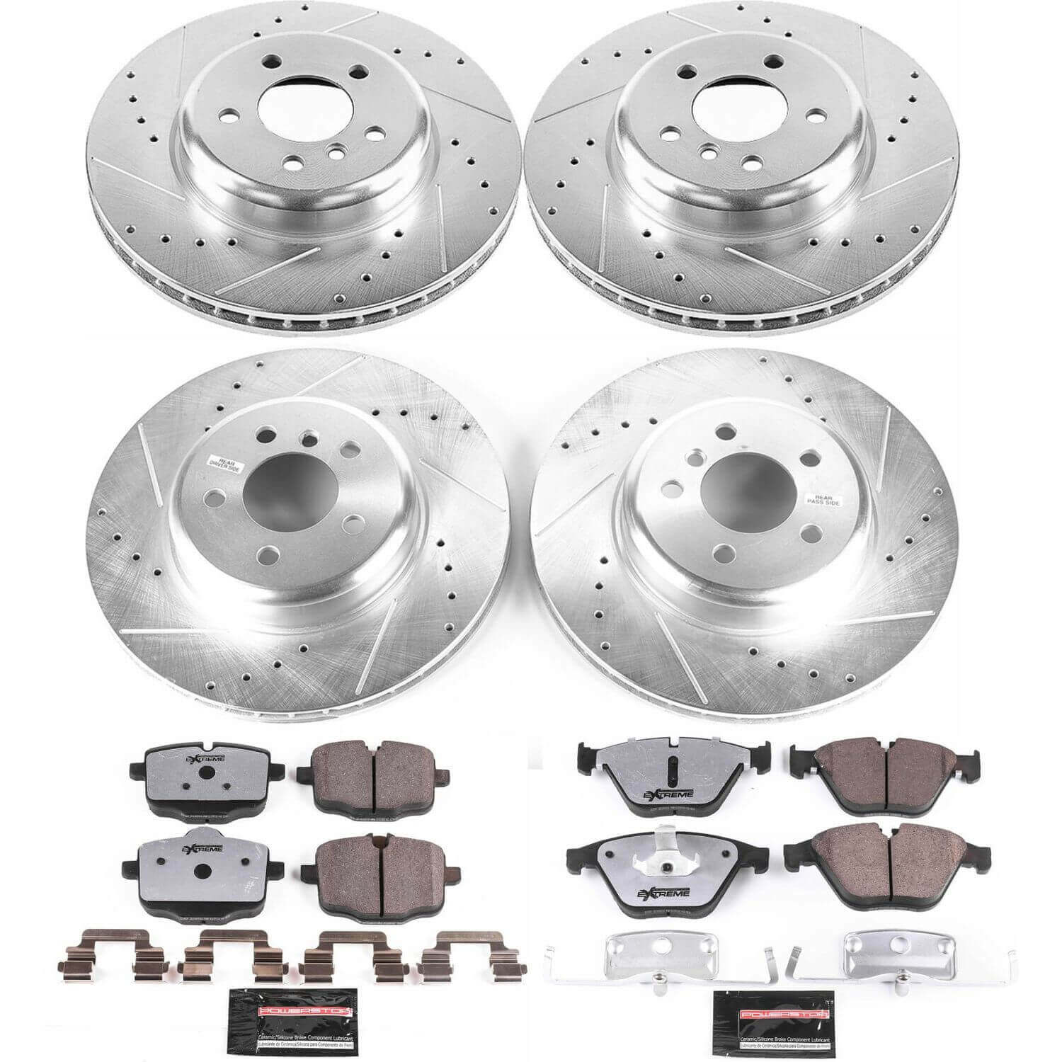 Power Stop K7552-26 Z26 Street Warrior 1-Click Front And Rear Brake Kit for 2012-2018 BMW 640I product image