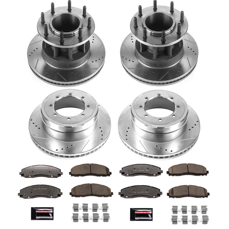 Power Stop K7572-36 Z36 Severe-Duty Truck And Tow 1-Click Front And Rear Brake Kit for 2017-2022 Ford F-350 Super Duty product image