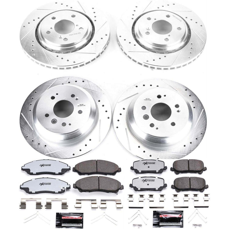 Power Stop K7576-36 Z36 Severe-Duty Truck And Tow 1-Click Front And Rear Brake Kit for 2016-2022 Honda Pilot product image