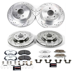 Power Stop K7584-26 Z26 Street Warrior 1-Click Front And Rear Brake Kit for 2016-2024 INFINITI QX50 product image