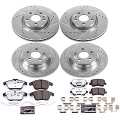 Power Stop K7636-36 Z36 Severe-Duty Truck And Tow 1-Click Front And Rear Brake Kit for 2008-2018 Volvo S60 product image