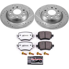 Power Stop K7707-26 Z26 Street Warrior 1-Click Rear Brake Kit for 2016-2018 Audi Q3 product image