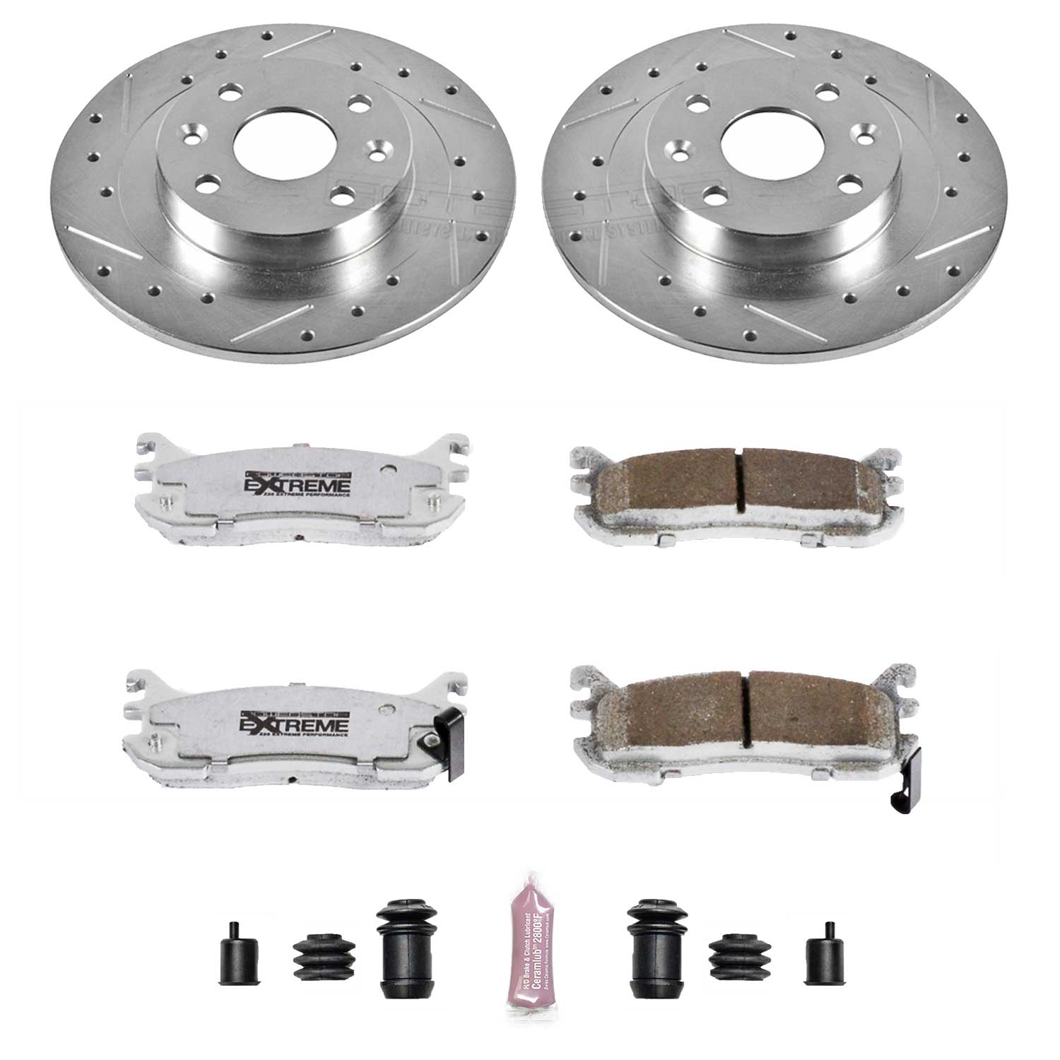 Power Stop K772-26 Z26 Extreme Street Warrior 1-Click Brake Kit (Rear) for 1994-2005 Ford Escort product image