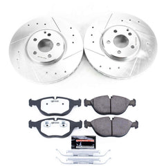 Power Stop K7769-26 Z26 Street Warrior 1-Click Front Brake Kit for 2004-2005 Mercedes-Benz E500 4Matic product image