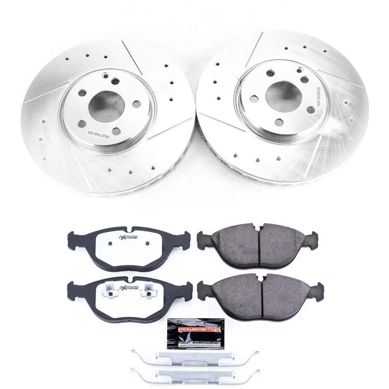Power Stop K7769-26 Z26 Street Warrior 1-Click Front Brake Kit for 2004-2005 Mercedes-Benz E500 4Matic product image