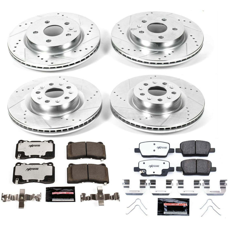 Power Stop K7816-26 Z26 Street Warrior 1-Click Front And Rear Brake Kit for 2016-2017 Cadillac CT6 product image