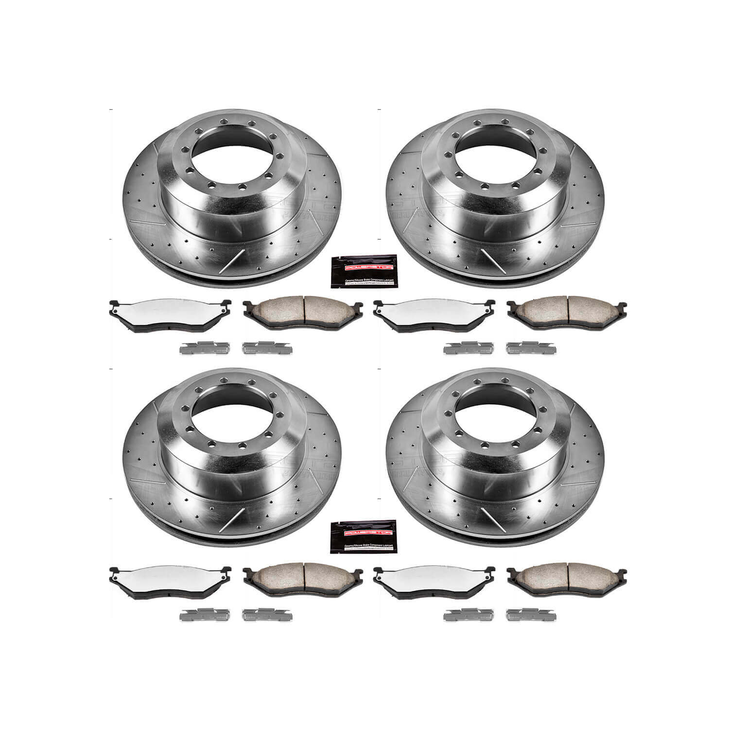 Power Stop K7820-36 Z36 Severe-Duty Truck And Tow 1-Click Drilled And Slotted Front And Rear Brake Kit for 1999-2001 Ford F-53 Motorhome Chassis product image