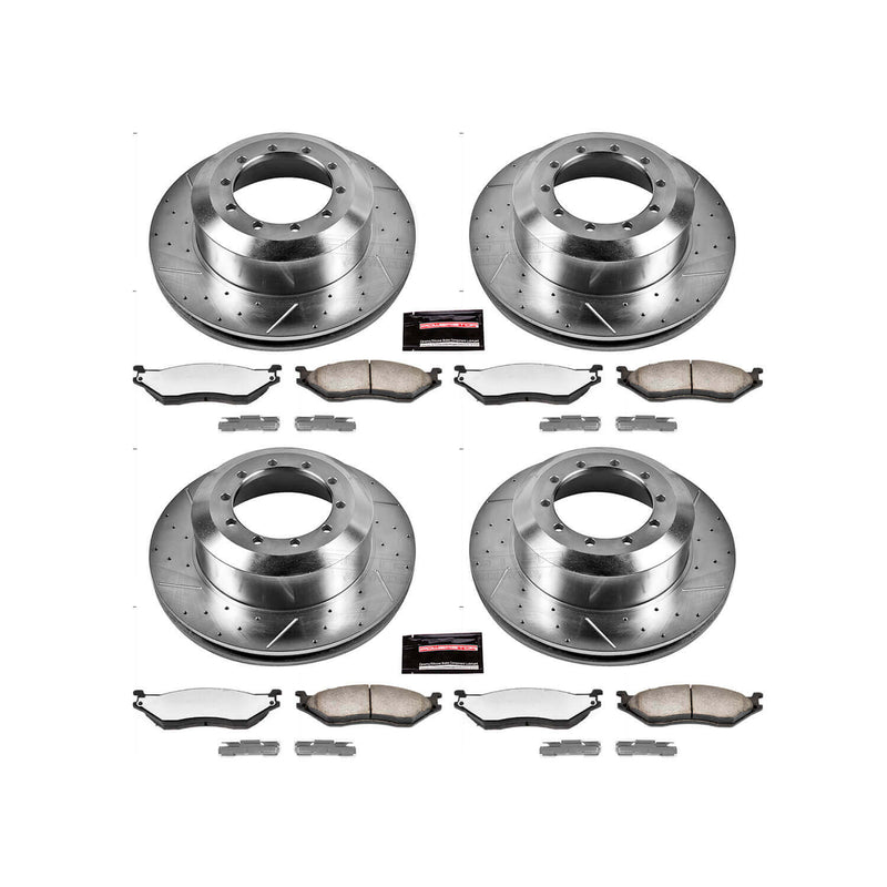 Power Stop K7820-36 Z36 Severe-Duty Truck And Tow 1-Click Drilled And Slotted Front And Rear Brake Kit for 1999-2001 Ford F-53 Motorhome Chassis product image