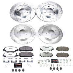 Power Stop K7866-36 Z36 Severe-Duty Truck And Tow 1-Click Front And Rear Pad And Rotor Kit for 2017-2024 Nissan Titan product image