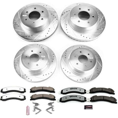 Power Stop K7876-36 Z36 Severe-Duty Truck And Tow 1-Click Front And Rear Pad And Rotor Kit for 2016-2024 Nissan Titan Xd product image