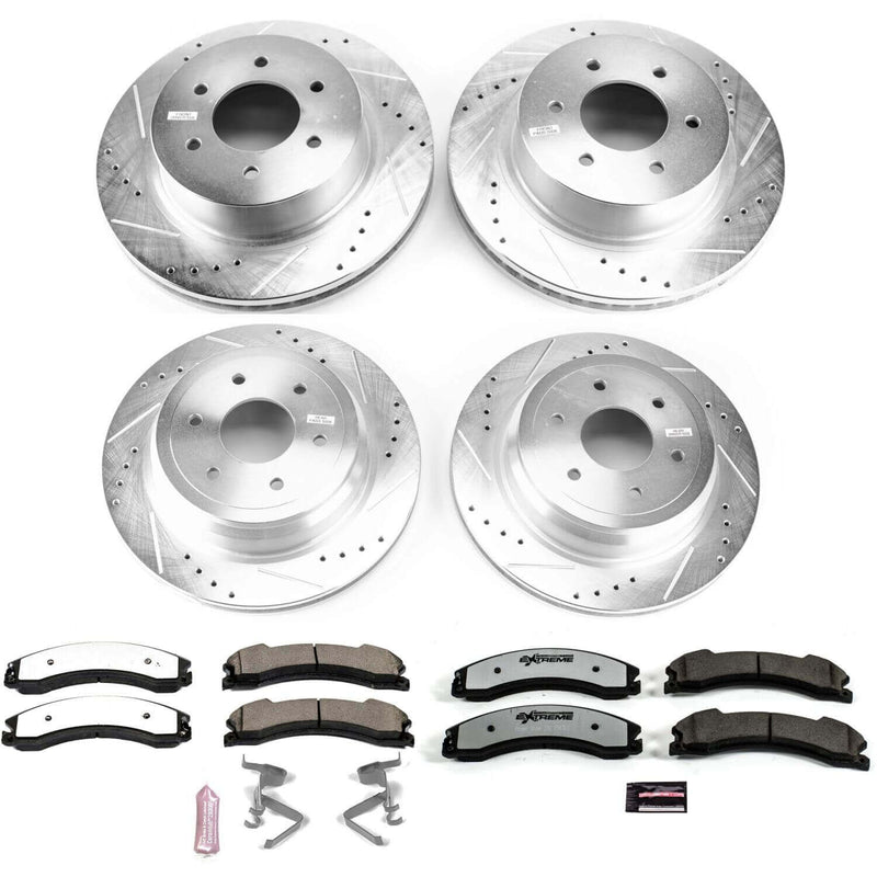 Power Stop K7876-36 Z36 Severe-Duty Truck And Tow 1-Click Front And Rear Pad And Rotor Kit for 2016-2024 Nissan Titan Xd product image