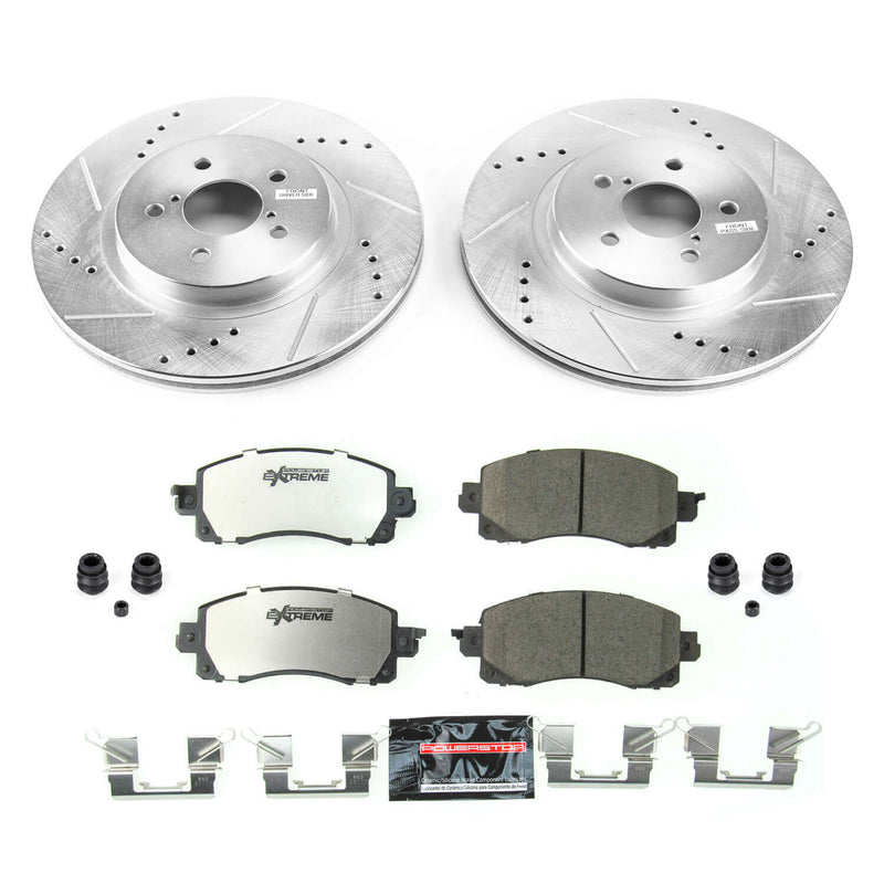 Power Stop K7892-26 Z26 Street Warrior 1-Click Front Pad And Rotor Kit for 2018-2023 Subaru Crosstrek product image