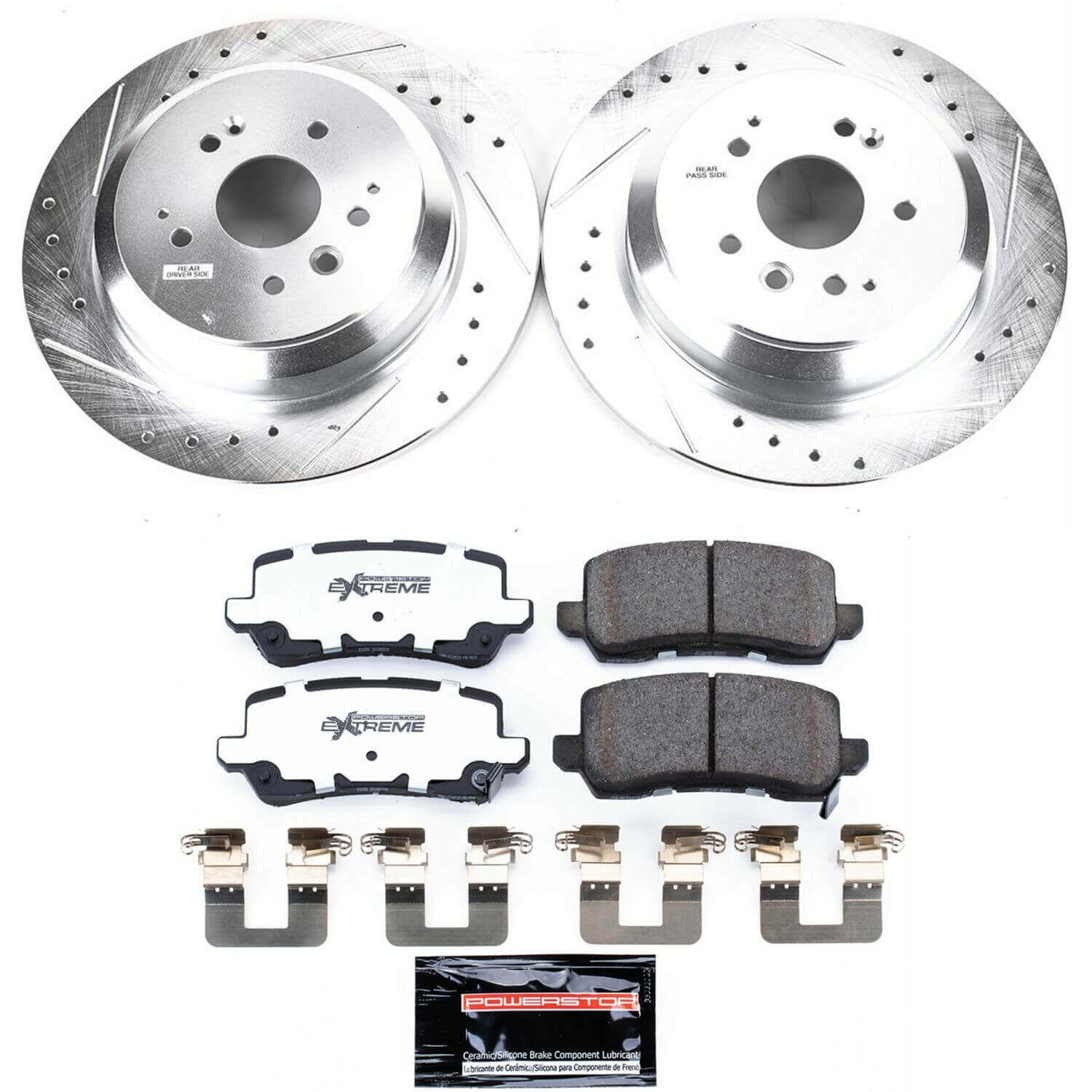 Power Stop K7901-26 Z26 Street Warrior 1-Click Rear Brake Kit for 2017-2020 Acura Mdx product image