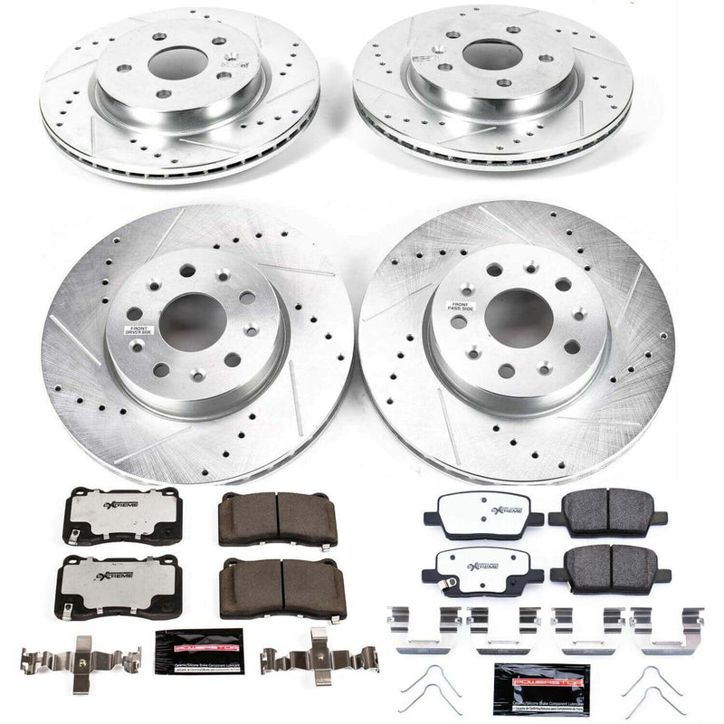 Power Stop K7908-26 Z26 Street Warrior 1-Click Front And Rear Brake Kit for 2016-2019 Cadillac CT6 product image