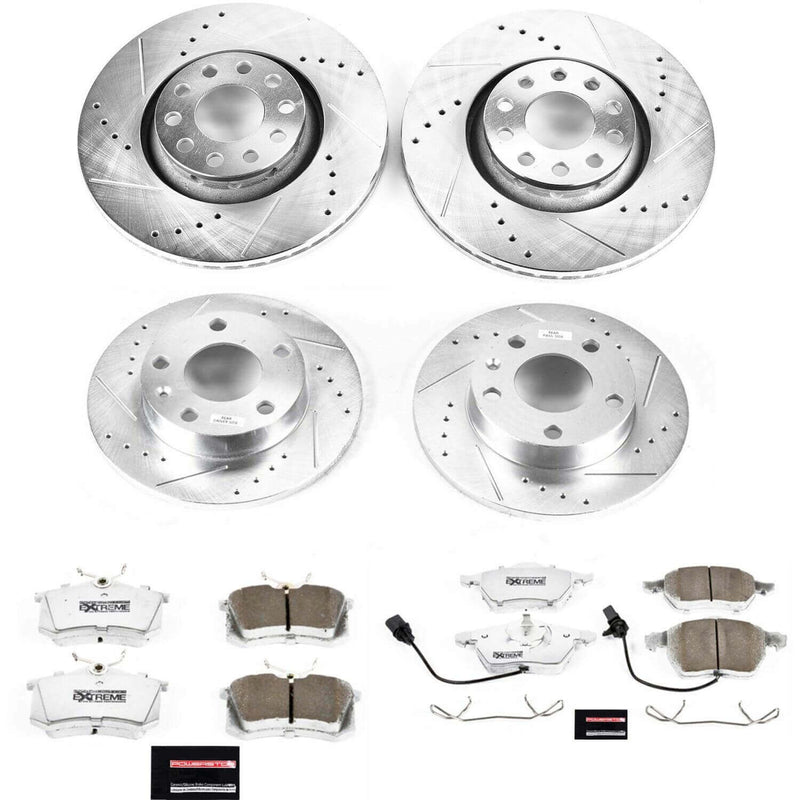 Power Stop K7919-26 Z26 Street Warrior 1-Click Front And Rear Brake Kit for 2004-2005 Audi A4 product image