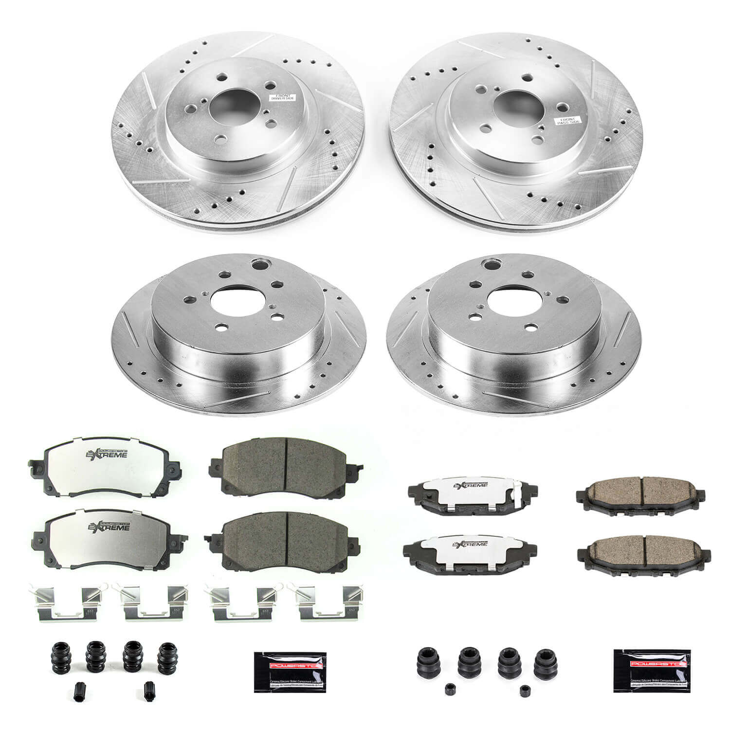 Power Stop K7927-26 Z26 Street Warrior 1-Click Front And Rear Pad And Rotor Kit for 2018-2022 Subaru Crosstrek product image