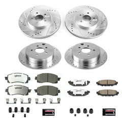 Power Stop K7927-26 Z26 Street Warrior 1-Click Front And Rear Pad And Rotor Kit for 2018-2022 Subaru Crosstrek product image