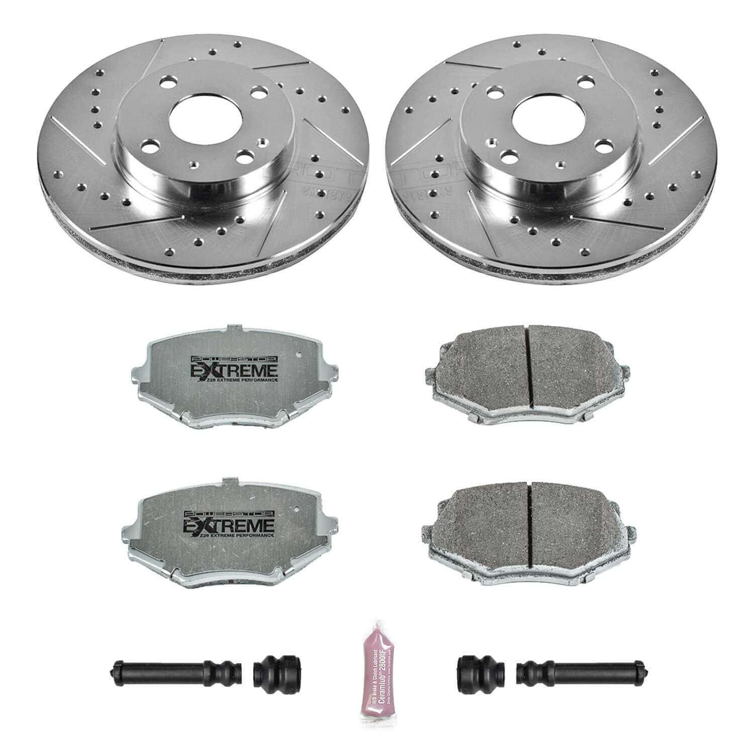 Power Stop K793-26 Z26 Extreme Street Warrior 1-Click Brake Kit (Front) for 1994-2005 Mazda Miata / MX-5 product image
