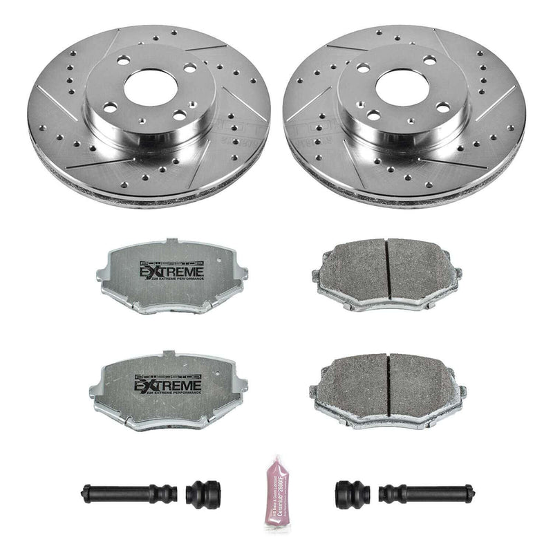 Power Stop K793-26 Z26 Extreme Street Warrior 1-Click Brake Kit (Front) for 1994-2005 Mazda Miata / MX-5 product image