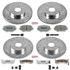 Power Stop K794-26 Z26 Extreme Street Warrior 1-Click Brake Kit (Front And Rear) for 1994-2005 Mazda Miata / MX-5 product image