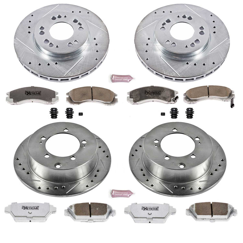Power Stop K799-26 Z26 Extreme Street Warrior 1-Click Brake Kit (Front And Rear) for 1992-1994 Eagle Talon product image