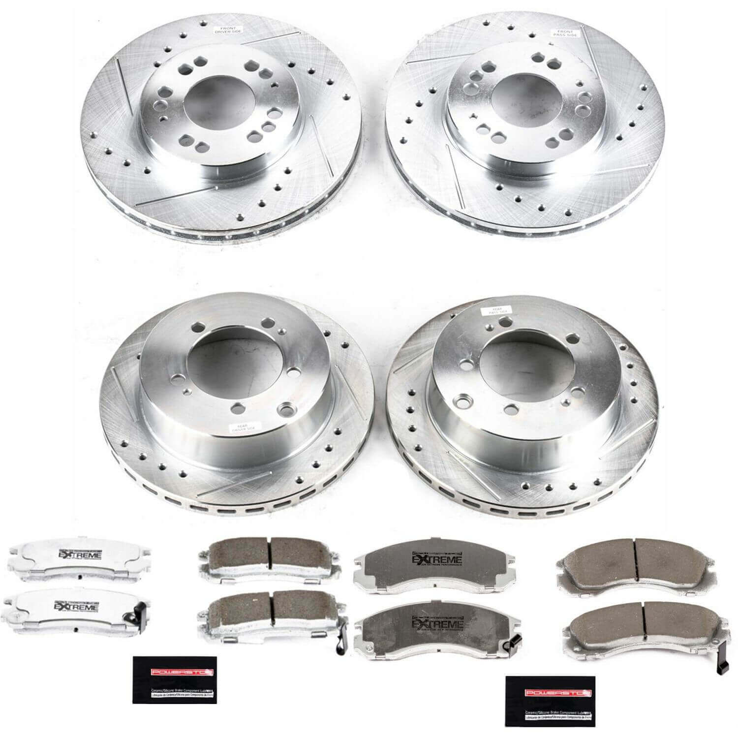 Power Stop K800-26 Z26 Extreme Street Warrior 1-Click Brake Kit (Front And Rear) for 1991-1999 Dodge Stealth - - product image