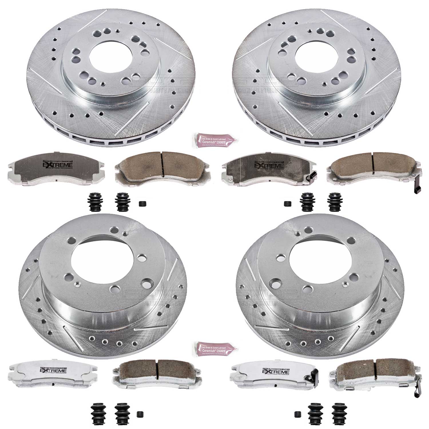 Power Stop K802-26 Z26 Extreme Street Warrior 1-Click Brake Kit (Front And Rear) for 1995-2000 Eagle Talon product image