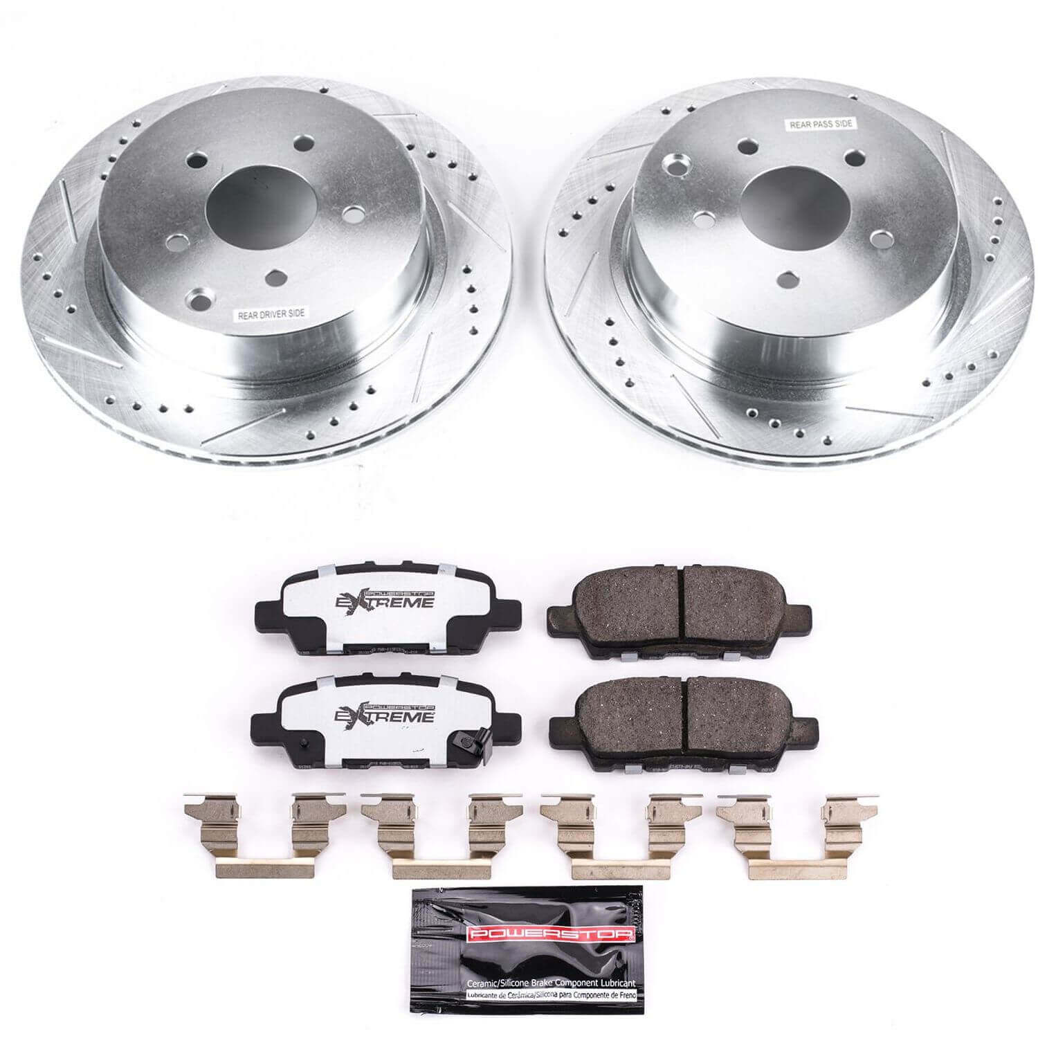 Power Stop K8021-26 Z26 Street Warrior 1-Click Rear Brake Kit for 2010-2012 Infiniti FX35 product image