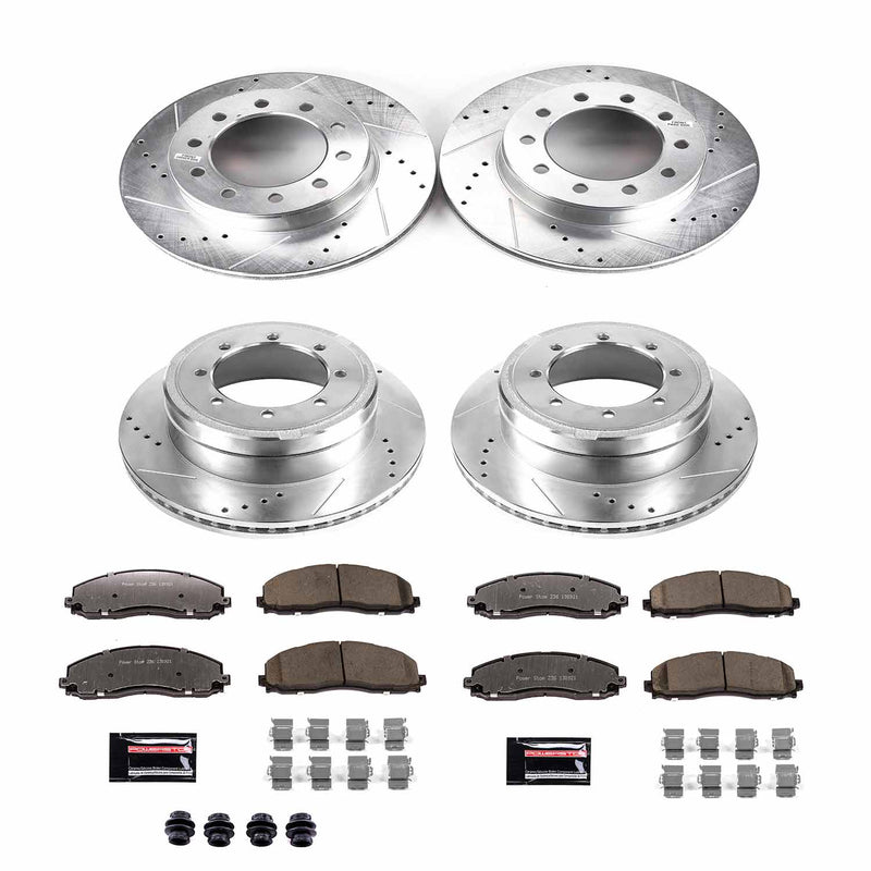 Power Stop K8027-36 Z36 Severe-Duty Truck And Tow 1-Click Front And Rear Brake Kit for 2015-2016 Ford F-350 Super Duty 4 Wheel Drive product image