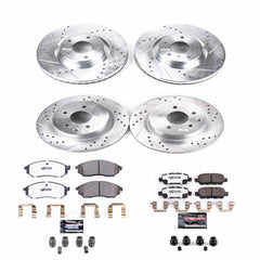 Power Stop K8060-26 Z26 Street Warrior 1-Click Front And Rear Brake Kit for 2009-2012 Infiniti EX35 product image