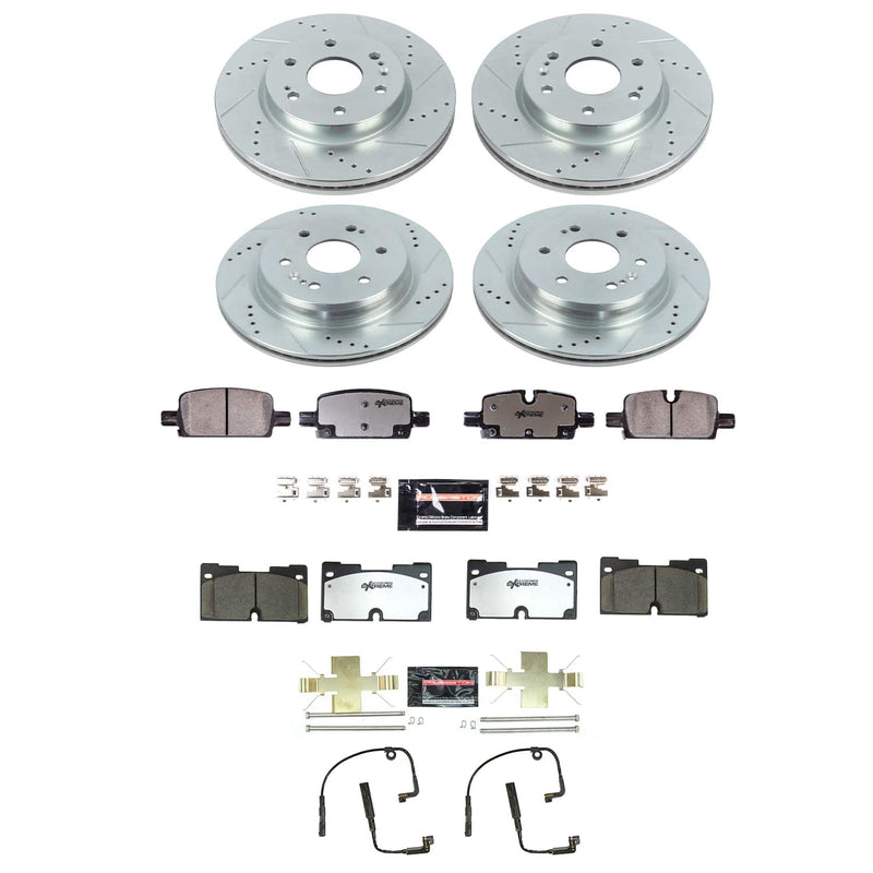 Power Stop K8171-36 Front And Rear Z36 Severe-Duty Truck And Tow 1-Click Pad And Rotor Kit for 2021-2022 Cadillac Escalade product image