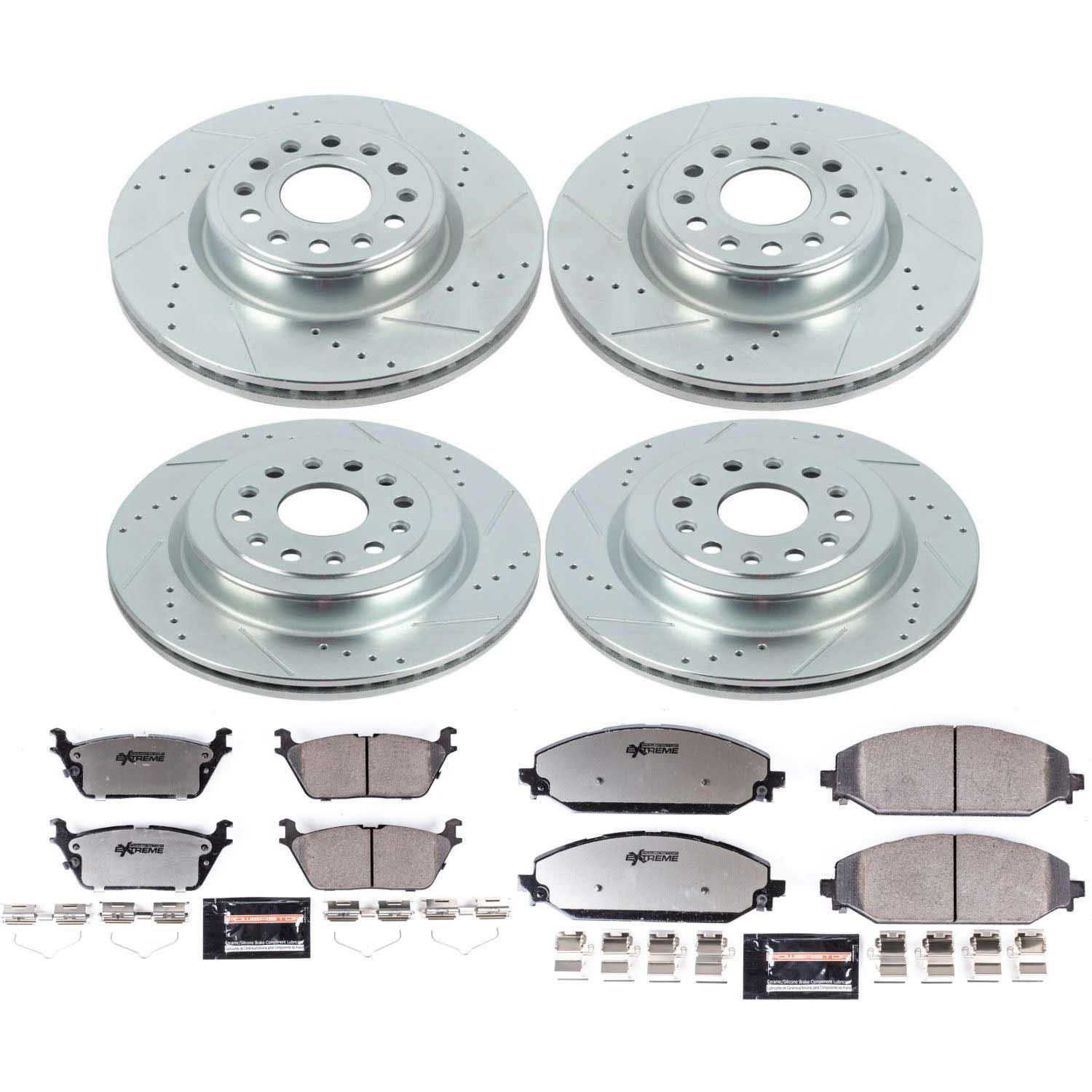 Power Stop K8182-36 Front And Rear Z36 Severe-Duty Truck And Tow 1-Click Pad And Rotor Kit for 2019-2020 Dodge Ram 1500 product image