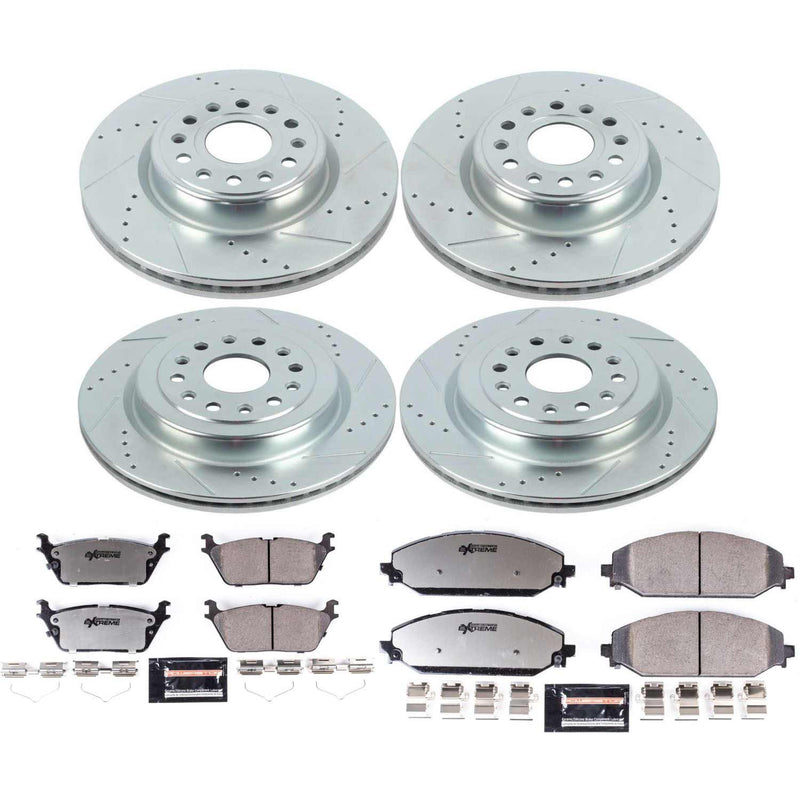 Power Stop K8182-36 Front And Rear Z36 Severe-Duty Truck And Tow 1-Click Pad And Rotor Kit for 2019-2020 Dodge Ram 1500 product image