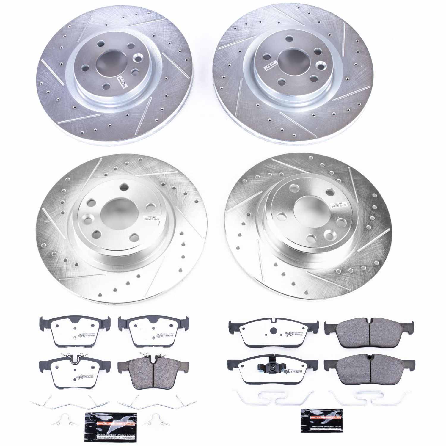 Power Stop K8198-36 Z36 Severe-Duty Truck And Tow 1-Click Front And Rear Pad And Rotor Kit for 2018-2019 Land Rover Discovery Sport product image