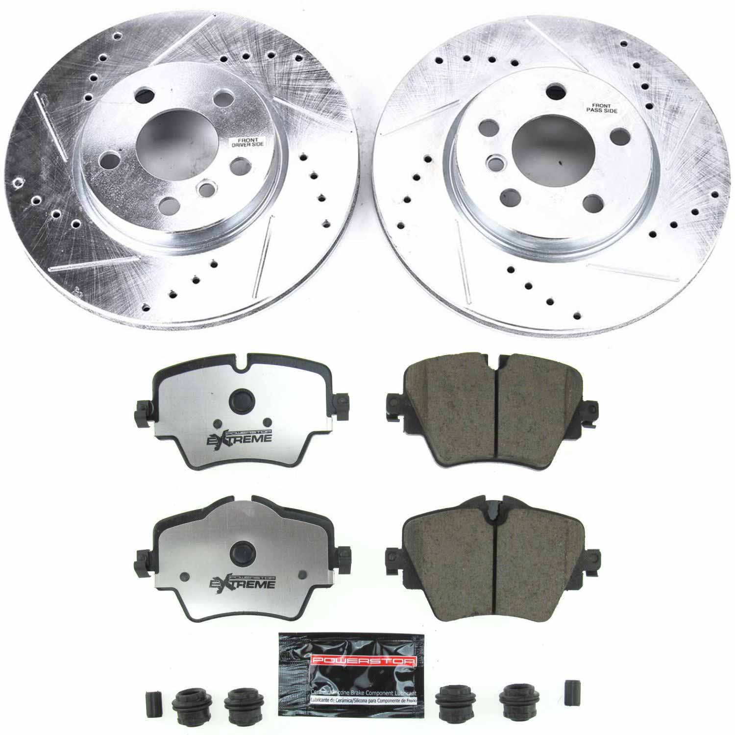 Power Stop K8323-26 Z26 Street Warrior 1-Click Front Pad And Rotor Kit for 2019 MINI Cooper Clubman ALL4, Base product image