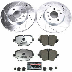 Power Stop K8323-26 Z26 Street Warrior 1-Click Front Pad And Rotor Kit for 2019 MINI Cooper Clubman ALL4, Base product image