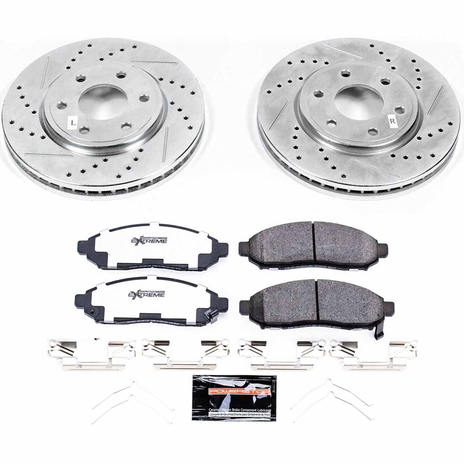 Power Stop K8324-36 Z36 Severe-Duty Truck And Tow 1-Click Front Pad And Rotor Kit for 2016-2019 Nissan Frontier Rear Wheel Drive product image