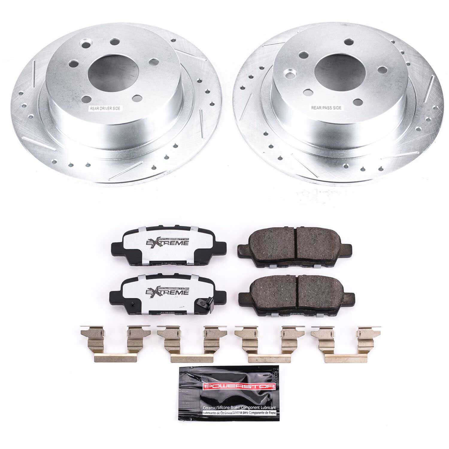 Power Stop K8335-26 Z26 Street Warrior 1-Click Rear Pad And Rotor Kit for 2019 Nissan Sentra Rear Disc product image