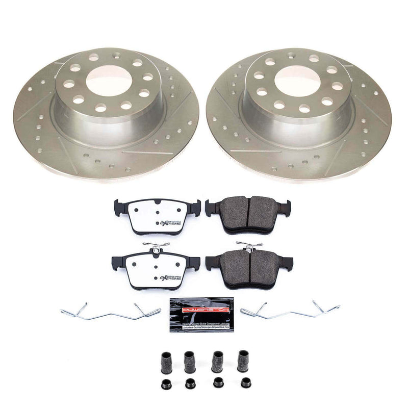 Power Stop K8337-26 Rear Z26 Street Warrior 1-Click Pad And Rotor Kit for 2019-2024 Volkswagen Jetta product image
