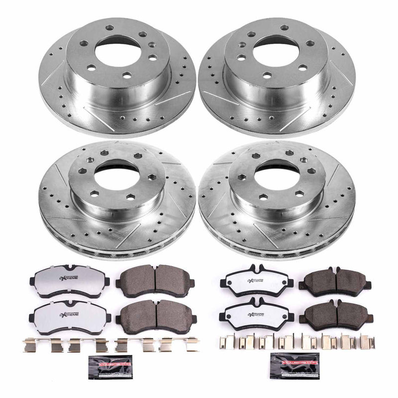 Power Stop K8342-36 Z36 Severe-Duty Truck And Tow 1-Click Front And Rear Pad And Rotor Kit for 2010-2018 Freightliner Sprinter 3500 product image