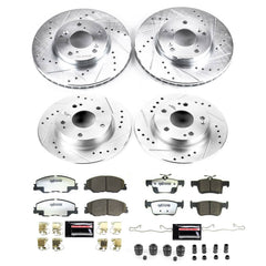Power Stop K8343-26 - Front And Rear Z26 Street Warrior Pad And Rotor Kit vehicle fitment brake part