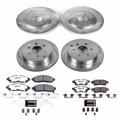 Power Stop K8358-36 Z36 Severe-Duty Truck And Tow 1-Click Front And Rear Pad And Rotor Kit for 2016-2019 Nissan Frontier 4 Wheel Drive, Rear Wheel Drive product image
