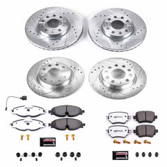 Power Stop K8363-26 Z26 Street Warrior 1-Click Front And Rear Pad And Rotor Kit for 2015-2021 Volkswagen Golf product image