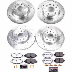 Power Stop K8364-26 Z26 Street Warrior 1-Click Front And Rear Pad And Rotor Kit for 2017-2019 Volkswagen Golf Alltrack product image