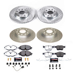 Power Stop K8365-26 Front And Rear Z26 Street Warrior 1-Click Pad And Rotor Kit for 2019-2024 Volkswagen Jetta product image