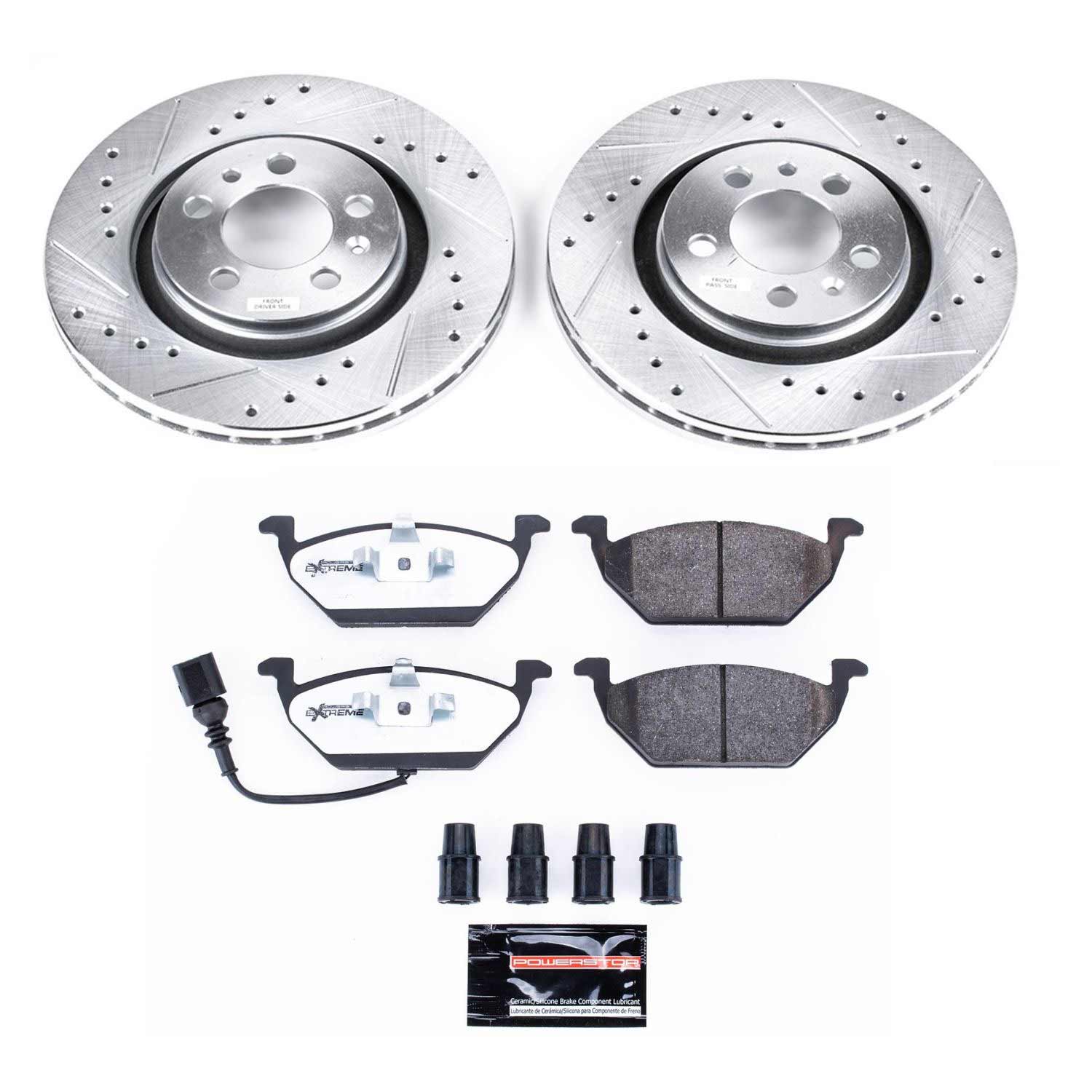 Power Stop K839-26 Z26 Extreme Street Warrior 1-Click Brake Kit (Front) for 1999-2006 Volkswagen Beetle product image