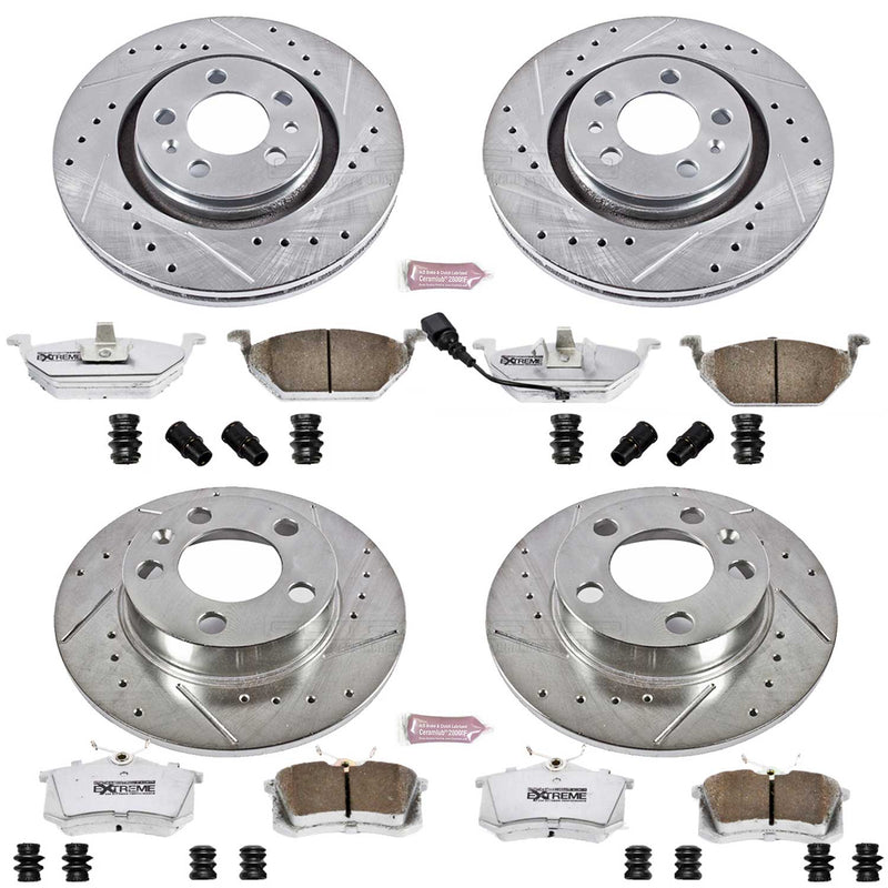 Power Stop K840-26 Z26 Extreme Street Warrior 1-Click Brake Kit (Front And Rear) for 1999-2006 Volkswagen Beetle product image