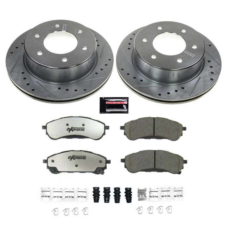 Power Stop K8430-36 Rear Z36 Severe-Duty Truck And Tow 1-Click Pad And Rotor Kit for 2019-2023 Ford Ranger product image
