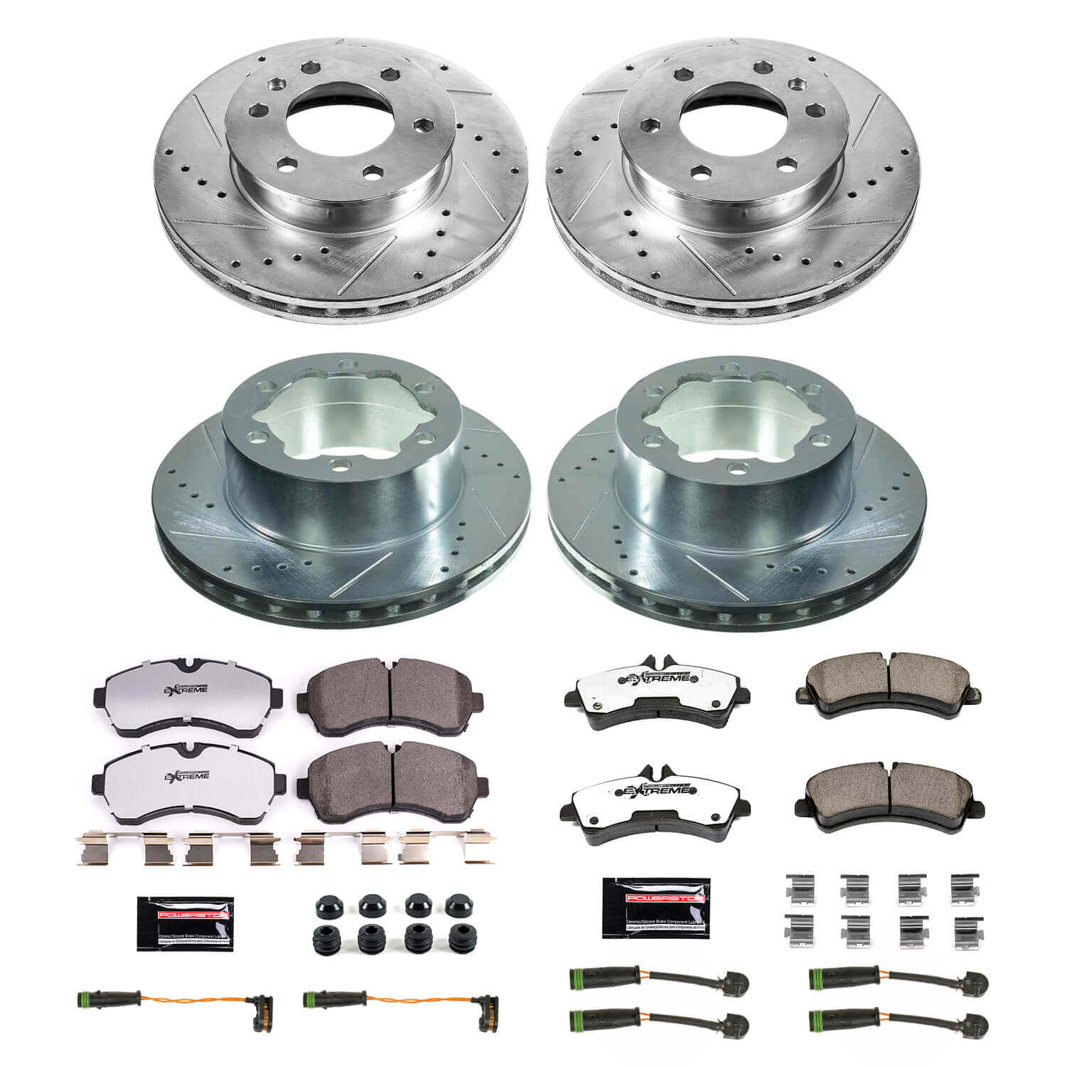 Power Stop K8447-36 Front And Rear Z36 Severe-Duty Truck And Tow 1-Click Pad And Rotor Kit for 2007-2009 Dodge Sprinter 3500 product image