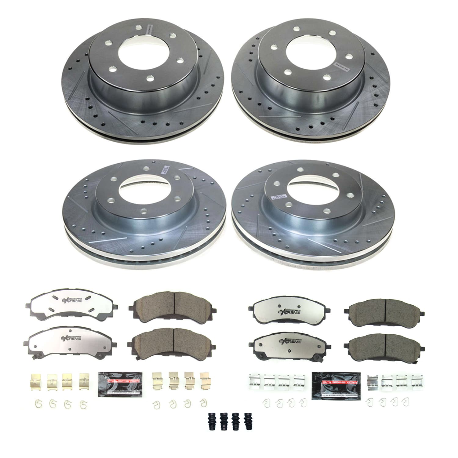 Power Stop K8448-36 - Front And Rear Z36 Severe-Duty Truck And Tow 1-Click Pad And Rotor Kit vehicle fitment brake part